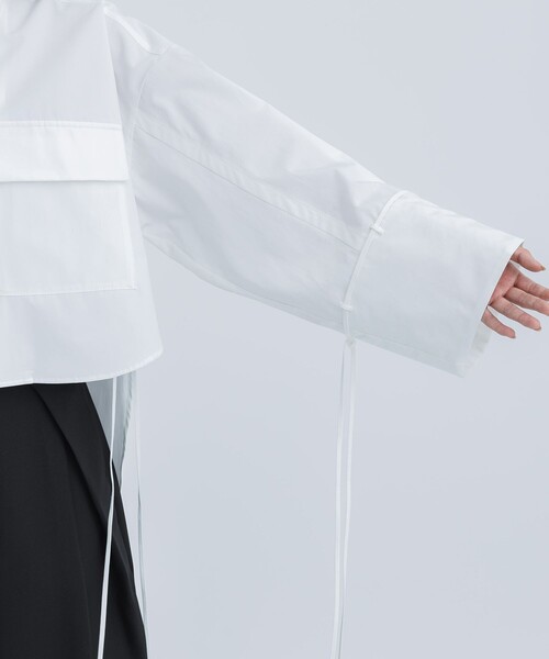 STUDIOUS(ステュディオス)の「【STUDIOUS/ステュディオス】コットンオーバーシャツ(シャツ/ブラウス・レディース・サックスブルー/ホワイト・FREE)」の10枚目の写真