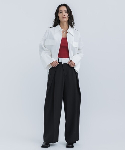 STUDIOUS(ステュディオス)の「【STUDIOUS/ステュディオス】コットンオーバーシャツ(シャツ/ブラウス・レディース・サックスブルー/ホワイト・FREE)」の11枚目の写真