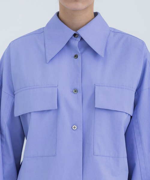 STUDIOUS(ステュディオス)の「【STUDIOUS/ステュディオス】コットンオーバーシャツ(シャツ/ブラウス・レディース・サックスブルー/ホワイト・FREE)」の17枚目の写真