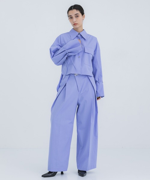 STUDIOUS(ステュディオス)の「【STUDIOUS/ステュディオス】コットンオーバーシャツ(シャツ/ブラウス・レディース・サックスブルー/ホワイト・FREE)」の13枚目の写真