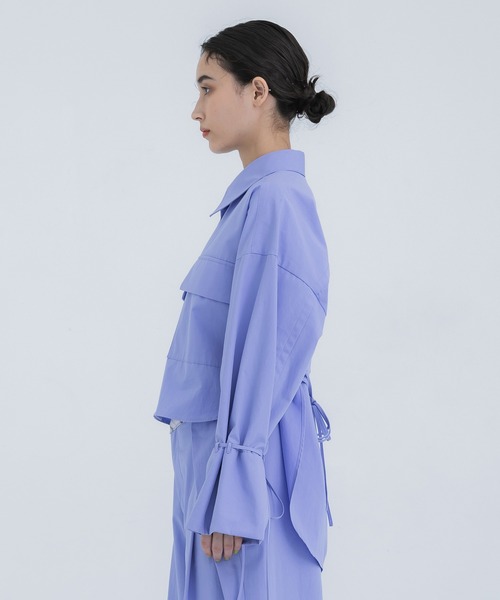 STUDIOUS(ステュディオス)の「【STUDIOUS/ステュディオス】コットンオーバーシャツ(シャツ/ブラウス・レディース・サックスブルー/ホワイト・FREE)」の15枚目の写真