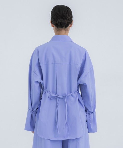 STUDIOUS(ステュディオス)の「【STUDIOUS/ステュディオス】コットンオーバーシャツ(シャツ/ブラウス・レディース・サックスブルー/ホワイト・FREE)」の16枚目の写真