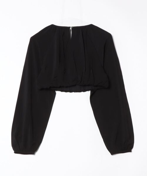 ALLSAINTS（オールセインツ）の「CASANDRA DRAPED CROPPED TOP | CASANDRA ドレープ クロップド トップ（その他トップス・レディース・ブラック・4/6/8/10/2）」の9枚目の写真