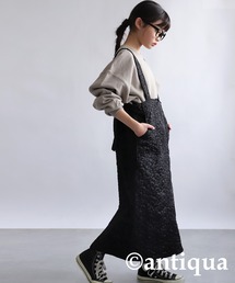 antiqua | ジャガードジャンパースカート(ワンピース)