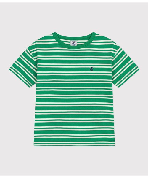 PETIT BATEAU(プチバトー)の「ボーダー半袖Tシャツ(Tシャツ/カットソー・キッズ・ブラウン系その他/グリーン系その他・8YEAR/12YEAR/10YEAR/6YEAR)」の5枚目の写真