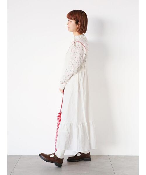 ehka sopo（エヘカソポ）の「肩リボンキャミワンピース（ワンピース・レディース・ブラック/オフホワイト/グリーン・F）」の19枚目の写真