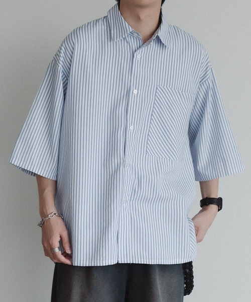 epnok(エプノック)の「アソートベーシックルーズシャツSS(シャツ/ブラウス・メンズ・オフホワイト/ブラック系その他/チャコールグレー/ダークグリーン/ブルー/ブラック/グレイッシュベージュ/サックスブルー/ホワイト系その他/ダークグレー/ブルー系その他・SMALL/MEDIUM/LARGE)」の3枚目の写真