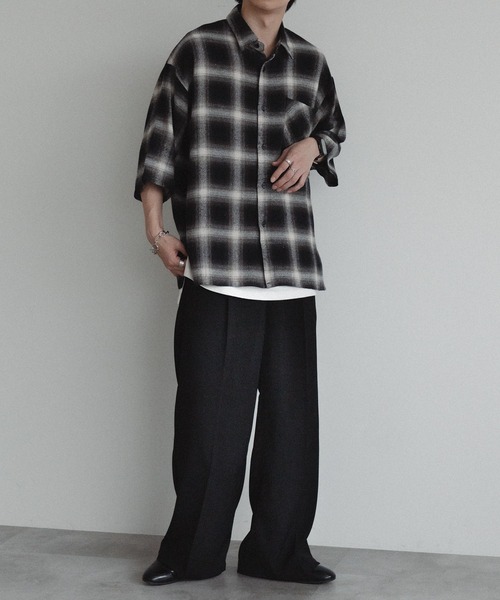 値下げしました AURALEE ブラック ジッパー付きシャツ