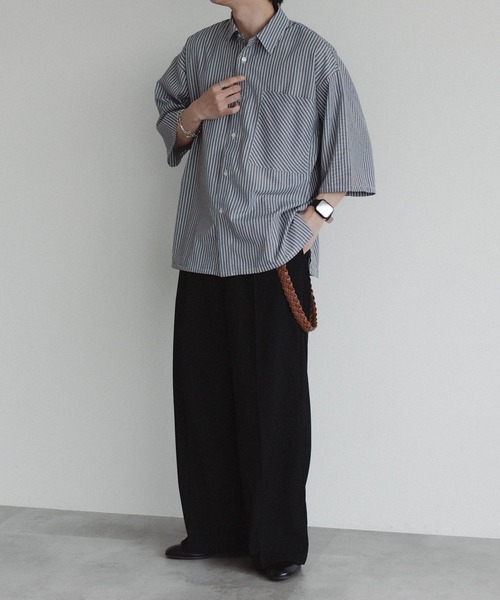 【卒入学式】MOUN TEN. ベージュシャツ　ブラックパンツ　セット売り140 卒業式・入学式にBEIGE,のセットアップスタイル | ONWARD CROSSET