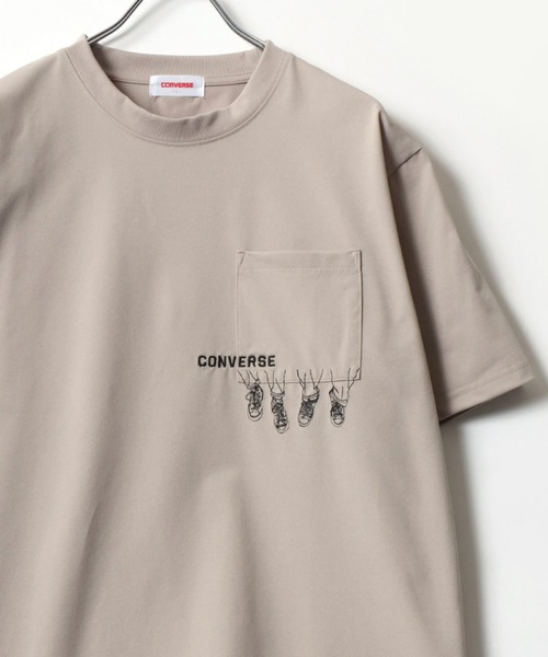 CONVERSE(コンバース)の「CONVERSE/コンバース ワンポイントロゴ 刺繍 フロント バックプリント ポケット付 クルーネック半袖テックTシャツ レディース メンズ(Tシャツ/カットソー・レディース・ホワイト/ベージュ/ブルーグレー/ホワイト系その他/ブルー系その他/オレンジ系その他/ホワイト系その他2/ブルー系その他2/ブラック系その他4/ブラック系その他5/ブラック系その他2/ホワイト系その他5/ホワイト系その他6/ブラック系その他3・M/L/LL)」の11枚目の写真