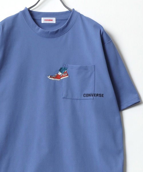 CONVERSE(コンバース)の「CONVERSE/コンバース ワンポイントロゴ 刺繍 フロント バックプリント ポケット付 クルーネック半袖テックTシャツ レディース メンズ(Tシャツ/カットソー・レディース・ホワイト/ベージュ/ブルーグレー/ホワイト系その他/ブルー系その他/オレンジ系その他/ホワイト系その他2/ブルー系その他2/ブラック系その他4/ブラック系その他5/ブラック系その他2/ホワイト系その他5/ホワイト系その他6/ブラック系その他3・M/L/LL)」の12枚目の写真