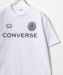 CONVERSE/コンバース ワンポイントロゴ 刺繍 フロント バックプリント ポケット付 クルーネック半袖テックTシャツ レディース メンズ