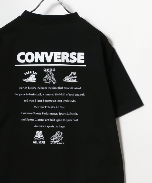 CONVERSE(コンバース)の「CONVERSE/コンバース ワンポイントロゴ 刺繍 フロント バックプリント ポケット付 クルーネック半袖テックTシャツ レディース メンズ(Tシャツ/カットソー・レディース・ホワイト/ベージュ/ブルーグレー/ホワイト系その他/ブルー系その他/オレンジ系その他/ホワイト系その他2/ブルー系その他2/ブラック系その他4/ブラック系その他5/ブラック系その他2/ホワイト系その他5/ホワイト系その他6/ブラック系その他3・M/L/LL)」の9枚目の写真