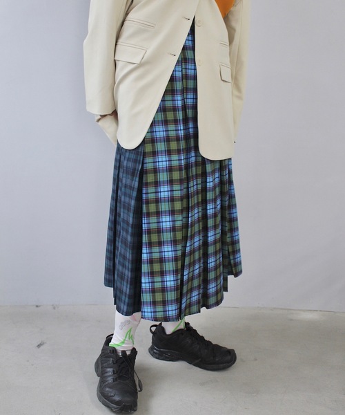 SANSeLF（サンセルフ）の「スイッチング チェックスカート【SANSeLF】sanw24s014（スカート・レディース・ブルー・FREE）」の21枚目の写真