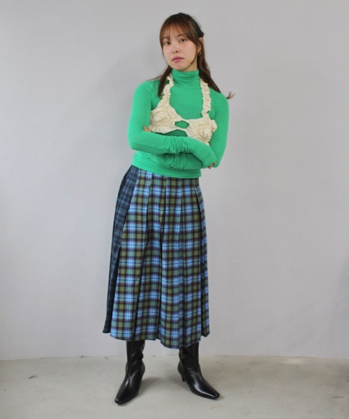 SANSeLF（サンセルフ）の「スイッチング チェックスカート【SANSeLF】sanw24s014（スカート・レディース・ブルー・FREE）」の19枚目の写真