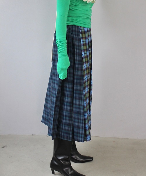 SANSeLF（サンセルフ）の「スイッチング チェックスカート【SANSeLF】sanw24s014（スカート・レディース・ブルー・FREE）」の17枚目の写真