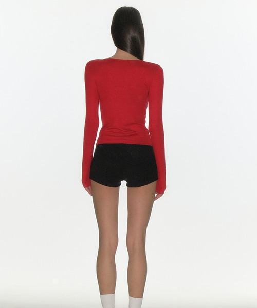 CRANK（クランク）の「RIBBED MICROSHORTS（その他パンツ・レディース・ブラック/カーキ/チャコールグレー・FREE）」の20枚目の写真