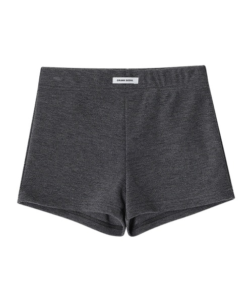 パンツ CRANK  Ribbed micro shorts_Charcoal CRANK（クランク）の「RIBBED MICROSHORTS（その他パンツ）」 - WEAR