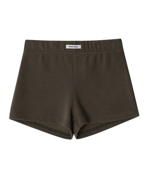 パンツ CRANK  Ribbed micro shorts_Charcoal CRANK（クランク）の「RIBBED MICROSHORTS（その他パンツ）」 - WEAR