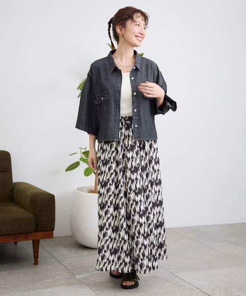 LEPSIM（レプシィム）の「楊柳フレアスカート　111924（スカート・レディース・アイボリー/ブルー/ブラック・FREE）」の16枚目の写真