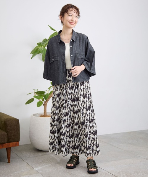 LEPSIM（レプシィム）の「楊柳フレアスカート　111924（スカート・レディース・アイボリー/ブルー/ブラック・FREE）」の17枚目の写真