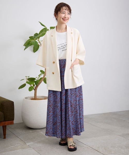 LEPSIM（レプシィム）の「楊柳フレアスカート　111924（スカート・レディース・アイボリー/ブルー/ブラック・FREE）」の20枚目の写真