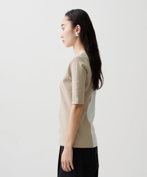 tシャツ スクエアカットアウトリブカットソー｜細見え/ウォッシャブル/半袖/夏服 レディース UNITED TOKYO（ユナイテッドトウキョウ）の「スクエアカット