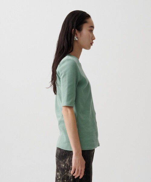tシャツ スクエアカットアウトリブカットソー｜細見え/ウォッシャブル/半袖/夏服 レディース UNITED TOKYO（ユナイテッドトウキョウ）の「スクエアカット