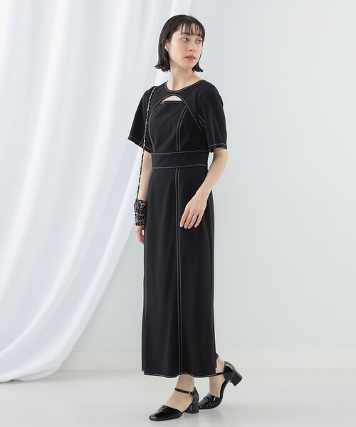 Ray BEAMS（レイビームス）の「カットアウト マーメイド ワンピース（ワンピース・レディース・ブラウン系その他5/ブラック・1/0）」の6枚目の写真