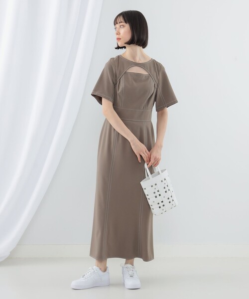 Ray BEAMS（レイビームス）の「カットアウト マーメイド ワンピース（ワンピース・レディース・ブラウン系その他5/ブラック・1/0）」の10枚目の写真