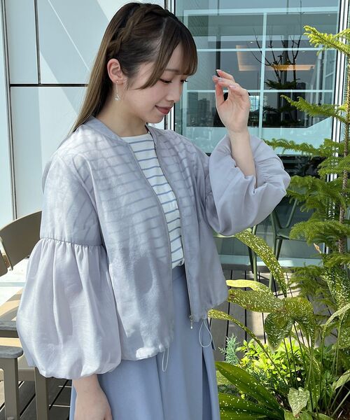 超人気ブティック ロングシーズン対応/うす軽アウター】袖バルーンブルゾン ジャケット・アウター
