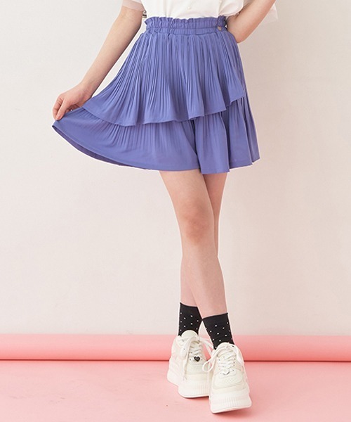 新品　未使用　メゾピアノ　トップス　キュロットパンツ　130 mezzo piano Junior（メゾピアノジュニア）の「裾刺しゅう