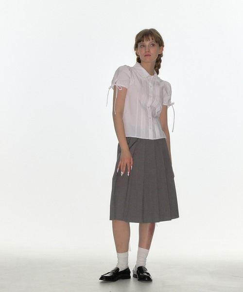 CRANK（クランク）の「【CRANK】PINTUCK LACE COLLAR BLOUSE