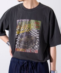 Tom＆Jerry | 【Disney】【TOM&JERRY】【WILD SPEED】 ピグメント加工 プリントTシャツ(Tシャツ/カットソー)