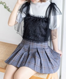 clear | 肩チュールリボンフリンジビスチェ≪2024SS新作≫(ベスト)