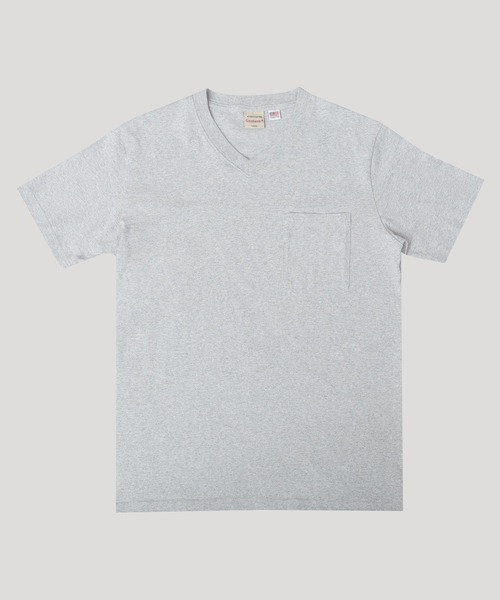 Goodwear(グッドウェア)の「7.6オンス USAコットン ポケット付き Vネック 半袖 Tシャツ レギュラーシルエット(Tシャツ/カットソー・メンズ・グレー/ブラック/ホワイト/チャコール/スミクロ・M/L/XL)」の18枚目の写真
