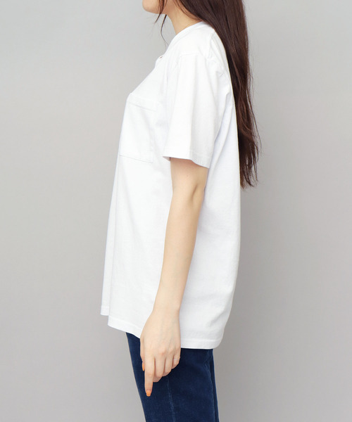 Goodwear(グッドウェア)の「7.6オンス USAコットン ポケット付き Vネック 半袖 Tシャツ レギュラーシルエット(Tシャツ/カットソー・メンズ・グレー/ブラック/ホワイト/チャコール/スミクロ・M/L/XL)」の22枚目の写真