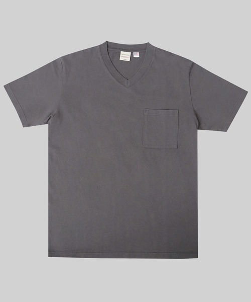 Goodwear(グッドウェア)の「7.6オンス USAコットン ポケット付き Vネック 半袖 Tシャツ レギュラーシルエット(Tシャツ/カットソー・メンズ・グレー/ブラック/ホワイト/チャコール/スミクロ・M/L/XL)」の9枚目の写真
