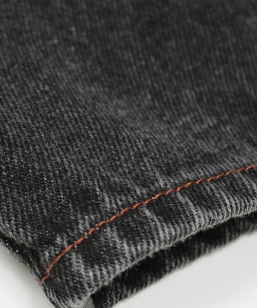 LAVEANGE（ラビアンジェ）の「ステッチ配色切替デニムパンツ（デニムパンツ・レディース・ネイビー/ブラック・M/LL/5L/4L/3L）」の9枚目の写真