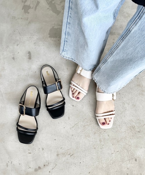 バックベルトフラットサンダル BRADOR 【40%OFF】BRADOR ブラドール レザー キルト バック