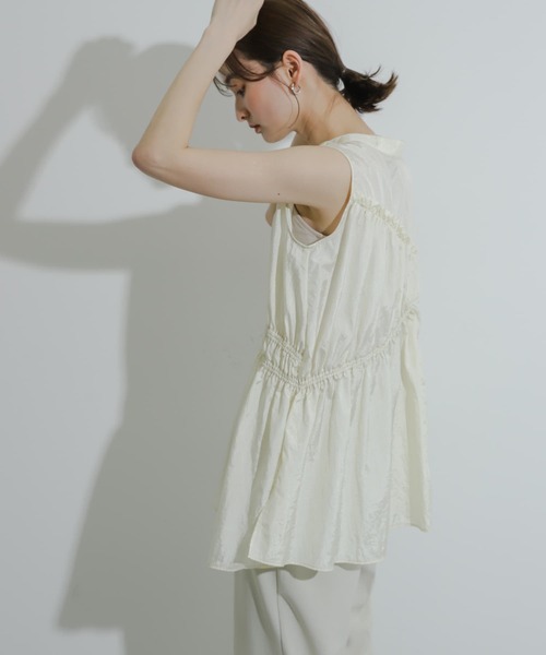 SENSE OF PLACE by URBAN RESEARCH（センスオブプレイスバイアーバンリサーチ）の「2WAYランダムシャーリングブラウス（シャツ/ブラウス・レディース・ブラック/ライトピンク/オフホワイト・ONE）」の7枚目の写真