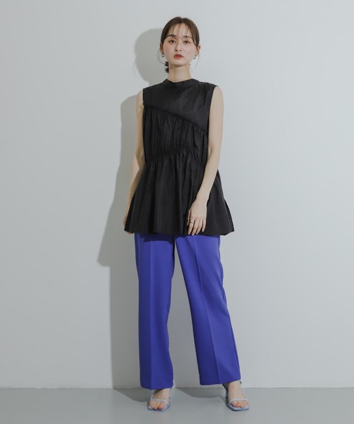 SENSE OF PLACE by URBAN RESEARCH（センスオブプレイスバイアーバンリサーチ）の「2WAYランダムシャーリングブラウス（シャツ/ブラウス・レディース・ブラック/ライトピンク/オフホワイト・ONE）」の8枚目の写真