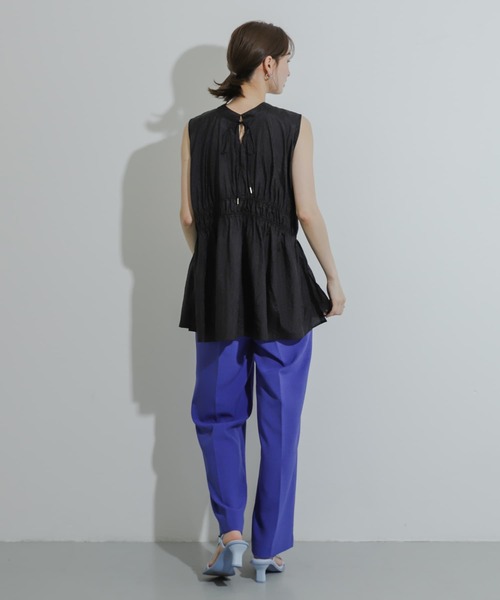 SENSE OF PLACE by URBAN RESEARCH（センスオブプレイスバイアーバンリサーチ）の「2WAYランダムシャーリングブラウス（シャツ/ブラウス・レディース・ブラック/ライトピンク/オフホワイト・ONE）」の11枚目の写真