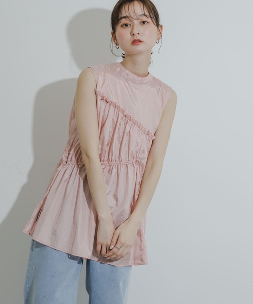 SENSE OF PLACE by URBAN RESEARCH（センスオブプレイスバイアーバンリサーチ）の「2WAYランダムシャーリングブラウス（シャツ/ブラウス・レディース・ブラック/ライトピンク/オフホワイト・ONE）」の13枚目の写真