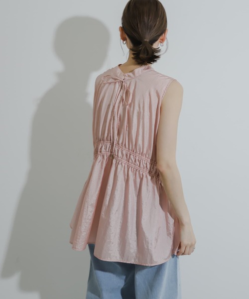 SENSE OF PLACE by URBAN RESEARCH（センスオブプレイスバイアーバンリサーチ）の「2WAYランダムシャーリングブラウス（シャツ/ブラウス・レディース・ブラック/ライトピンク/オフホワイト・ONE）」の14枚目の写真