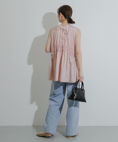 SENSE OF PLACE by URBAN RESEARCH（センスオブプレイスバイアーバンリサーチ）の「2WAYランダムシャーリングブラウス（シャツ/ブラウス・レディース・ブラック/ライトピンク/オフホワイト・ONE）」の17枚目の写真