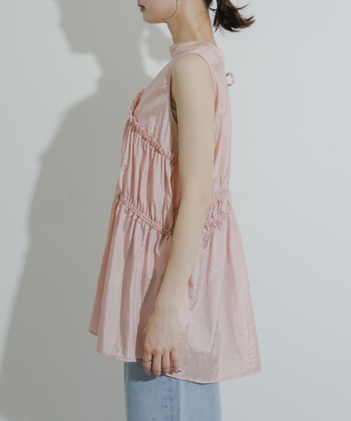 SENSE OF PLACE by URBAN RESEARCH（センスオブプレイスバイアーバンリサーチ）の「2WAYランダムシャーリングブラウス（シャツ/ブラウス・レディース・ブラック/ライトピンク/オフホワイト・ONE）」の19枚目の写真