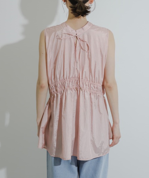 SENSE OF PLACE by URBAN RESEARCH（センスオブプレイスバイアーバンリサーチ）の「2WAYランダムシャーリングブラウス（シャツ/ブラウス・レディース・ブラック/ライトピンク/オフホワイト・ONE）」の20枚目の写真