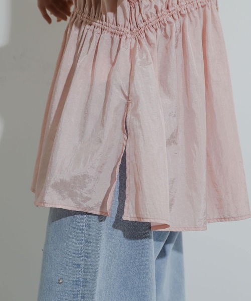 SENSE OF PLACE by URBAN RESEARCH（センスオブプレイスバイアーバンリサーチ）の「2WAYランダムシャーリングブラウス（シャツ/ブラウス・レディース・ブラック/ライトピンク/オフホワイト・ONE）」の22枚目の写真