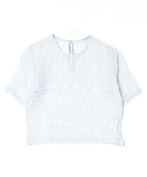 paravion（パラビオン）の「シアーウェーブコンパクトトップス（Tシャツ/カットソー・レディース・ブラック/グレー・FREE）」の18枚目の写真